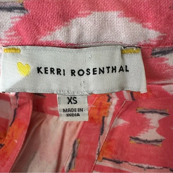 Kerri Rosenthal Womens Dress Pink Size XS Patterned Beachy Resortwear - Picture 5 of 6